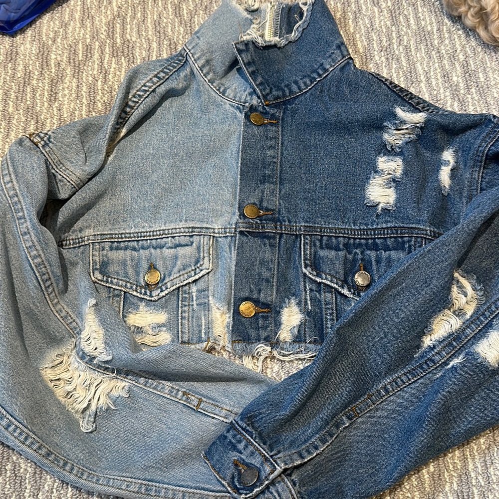 LF Carmar Denim Dual Color Jean Jacket XS